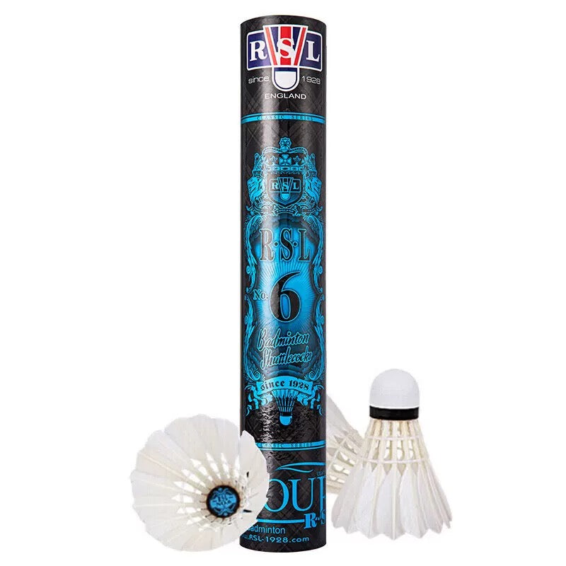 RSL 12 PCS No.6 Badminton Duck Feather Badminton Shuttlecock