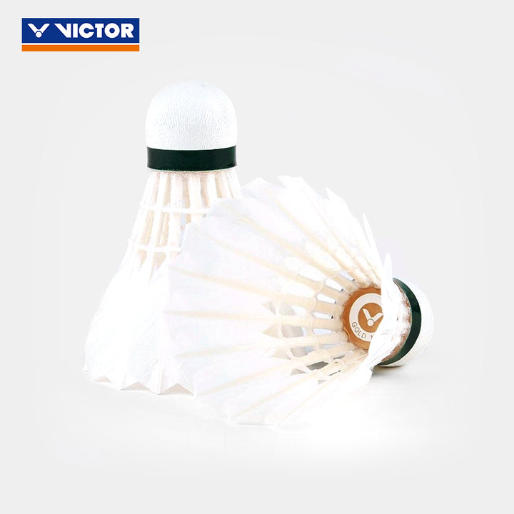 VICTOR 12 PCS Gold No.5 Duck Feather Badminton Shuttlecock