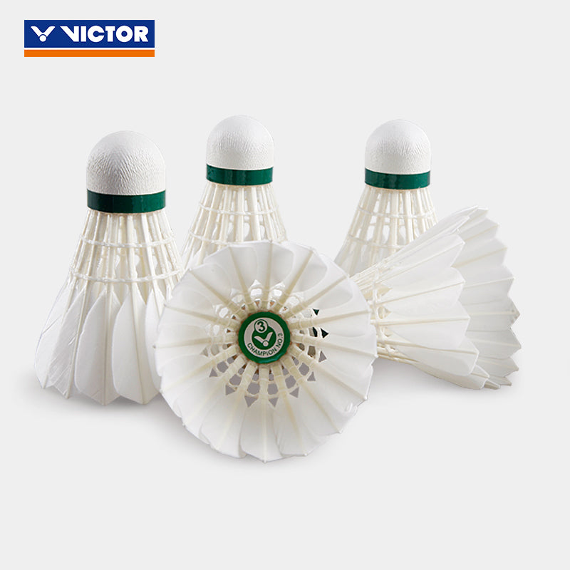 VICTOR 12 PCS Champion No.3 Duck Feather Badminton Shuttlecock