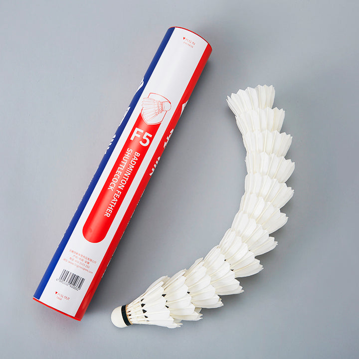Ling Mei 12 PCS F5 Badminton Goose Feather Badminton Shuttlecock