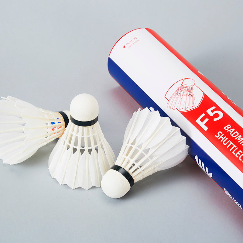 Ling Mei 12 PCS F5 Badminton Goose Feather Badminton Shuttlecock