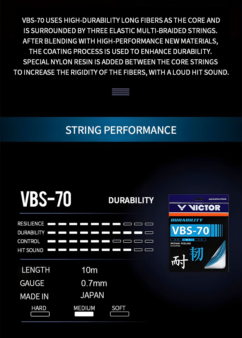 Victor VBS-70 Badminton String