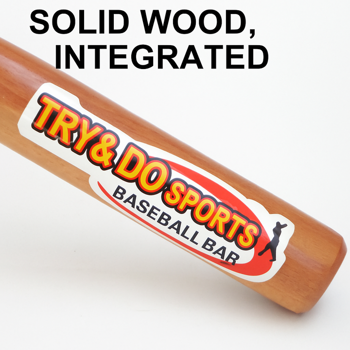 52 cm Wood Baseball Bat – Lightweight Training Bat for Practice & Self-Defense