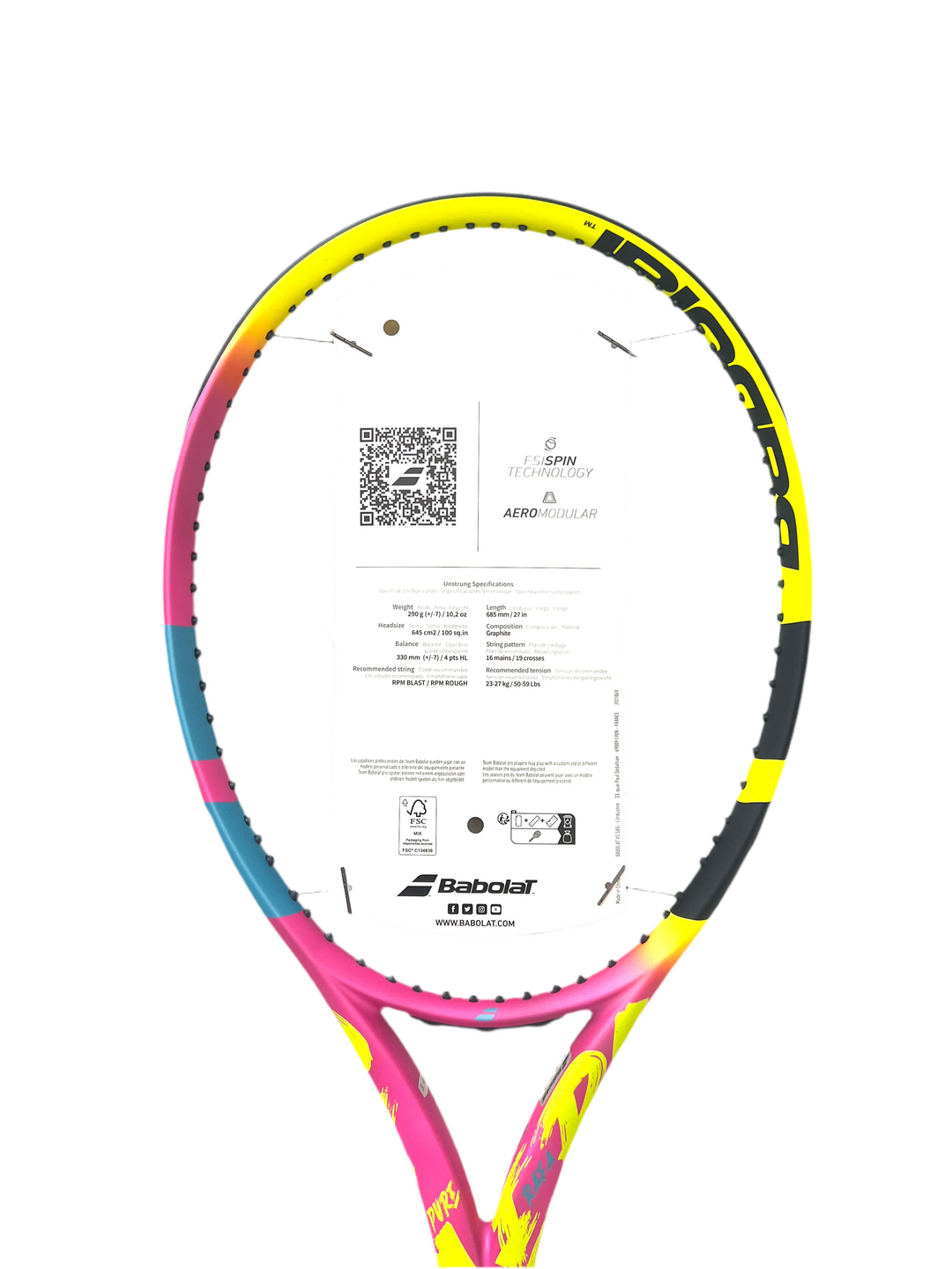 BABOLAT New 2023 Pure Aero Rafa Racquet 290G Frame Unstrung