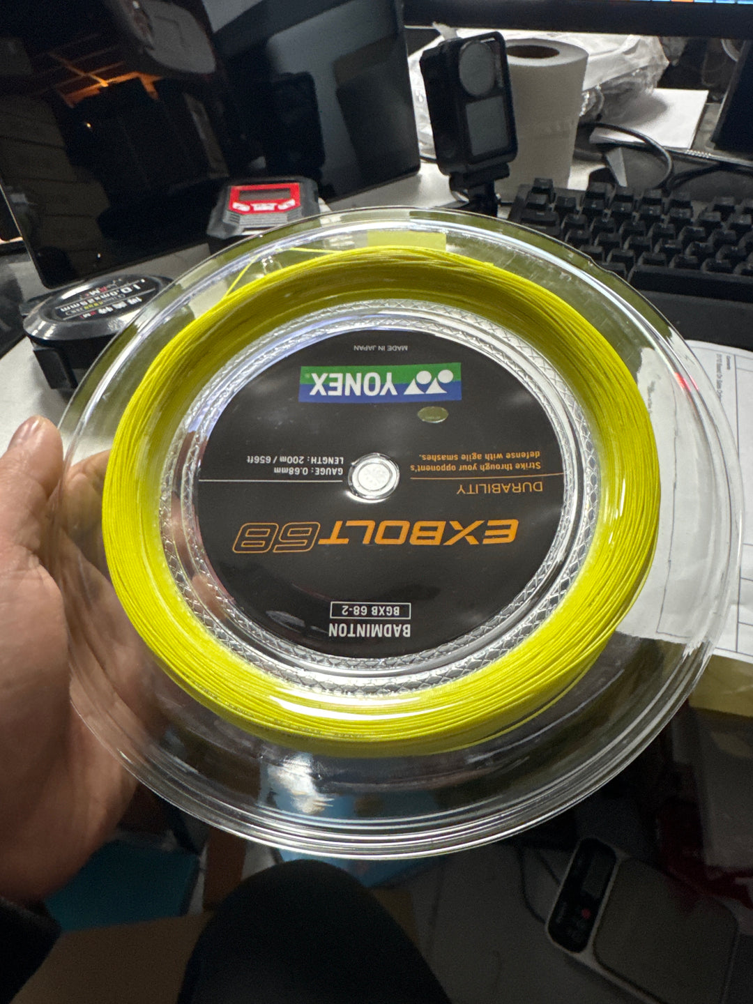 YONEX EXBOLT 68 Badminton String (200m Coil) EX68