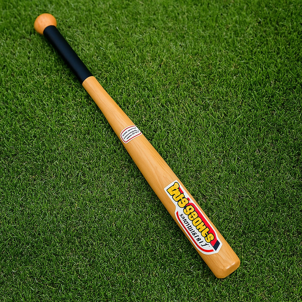52 cm Wood Baseball Bat – Lightweight Training Bat for Practice & Self-Defense