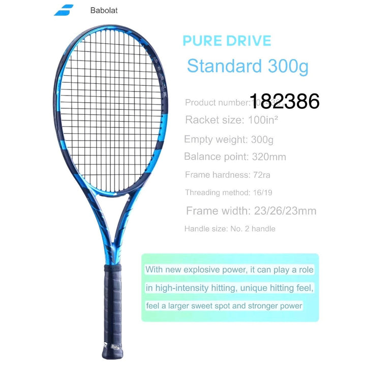 BABOLAT Pure Drive 2021 Brand New Tennis Racquet Strung Grip 4 2/3,4 3/8 Inch (No racket cover)