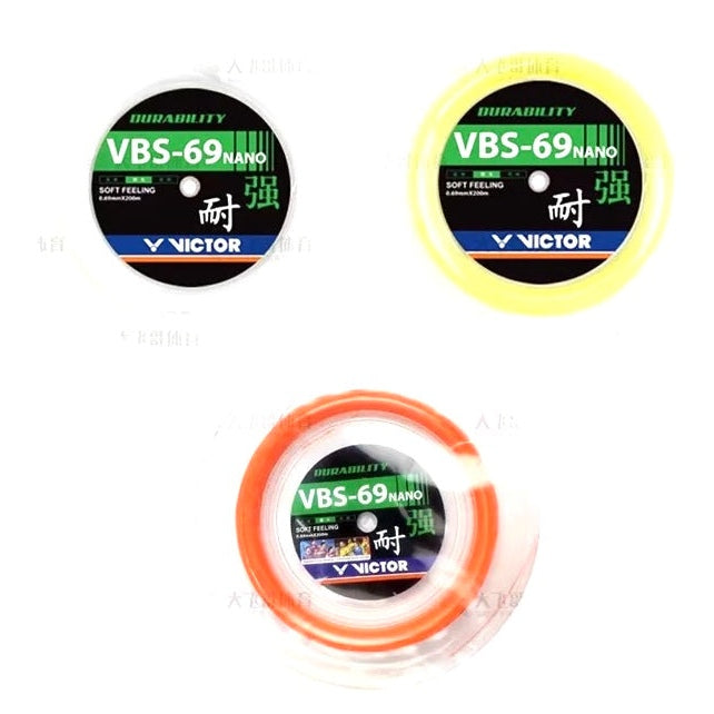 VICTOR VBS-69 NANO Badminton String (0.69mm x 200m Coil) VBS69NANO