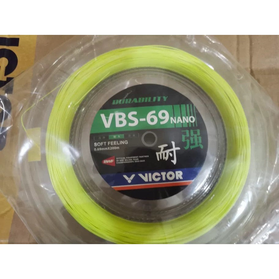 VICTOR VBS-69 NANO Badminton String (0.69mm x 200m Coil) VBS69NANO