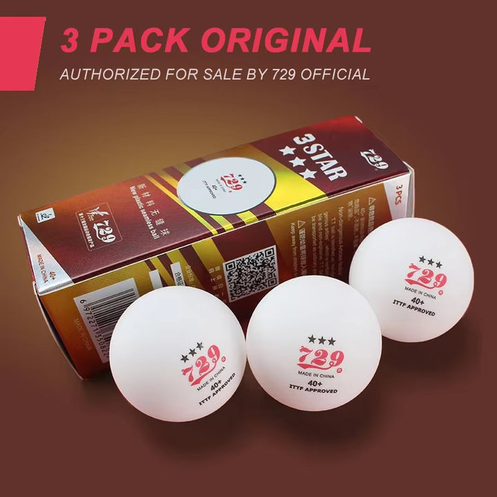729 Table Tennis Balls 3 Star ITTF Approved 3 Pack