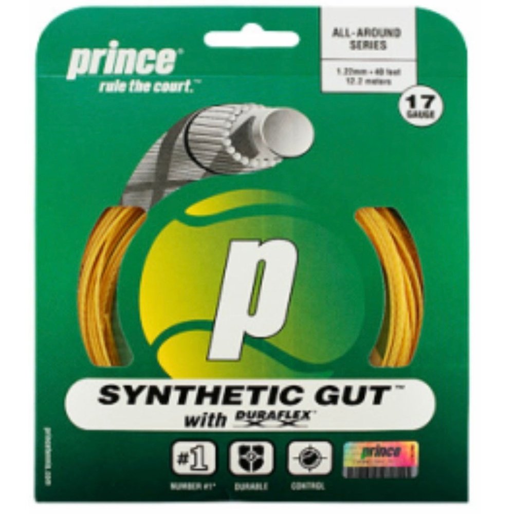 Prince Synthetic Gut with DuraFlex Tennis String 17G/1.22mm
