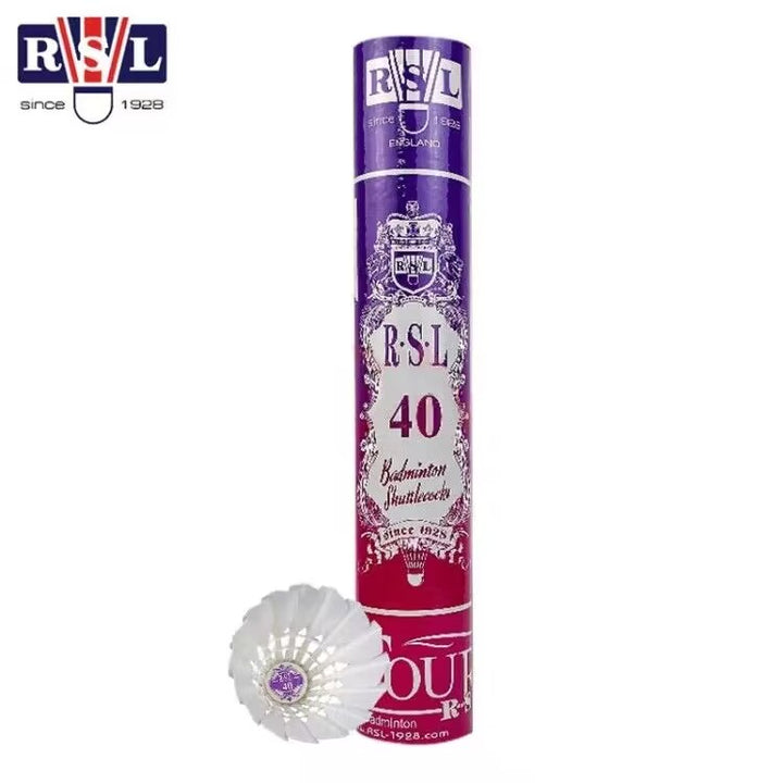 RSL 12 PCS RSL40 Badminton Goose Feather Badminton Shuttlecock