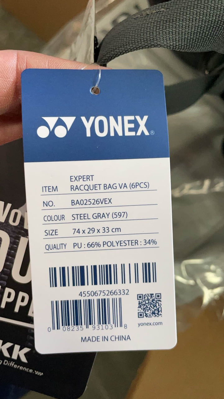 YONEX Expert Racquet Bag VA Viktor Axelsen Collection BA02526VEX Steel Grey