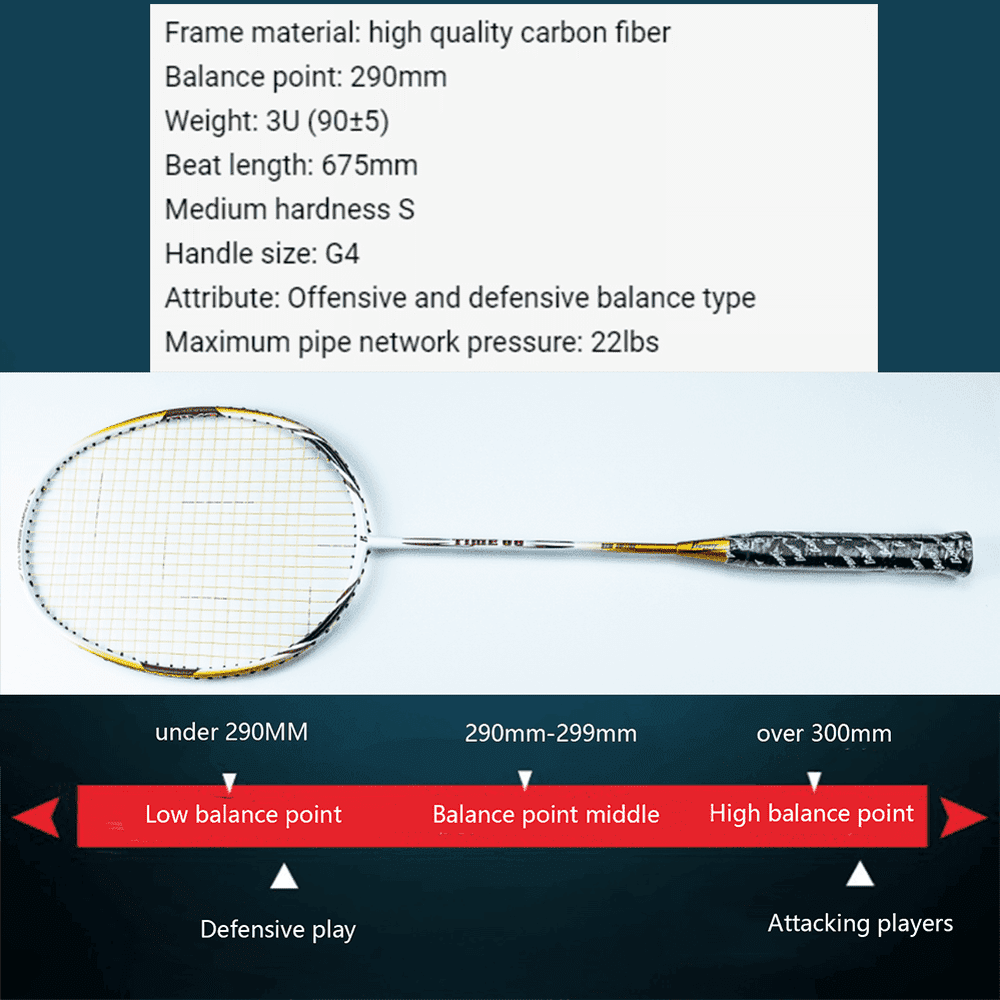 Bonny Time-08 Carbon Badminton Rackets