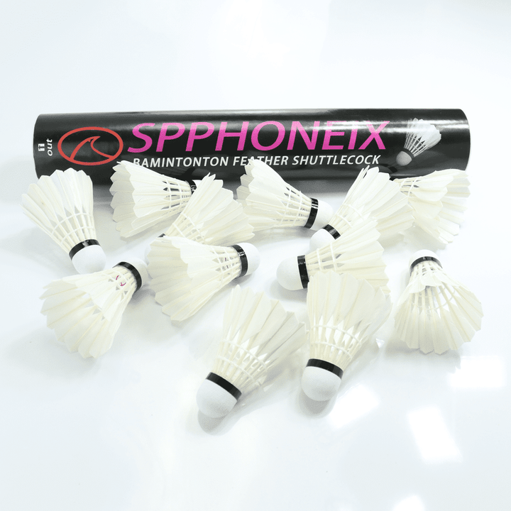 SPPHONEIX Pink Badminton Shuttlecocks  Goose Feather(King Durability)