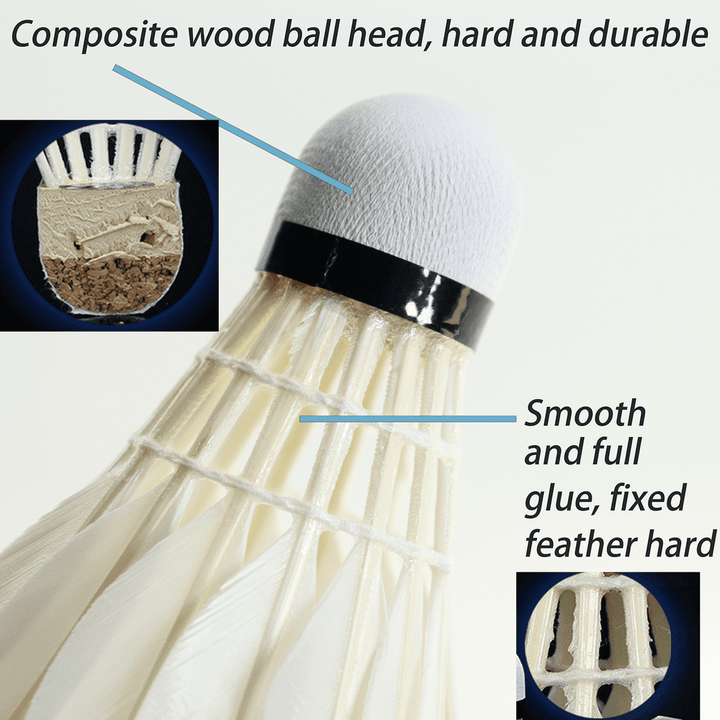 SPPHONEIX Pink Badminton Shuttlecocks  Goose Feather(King Durability)