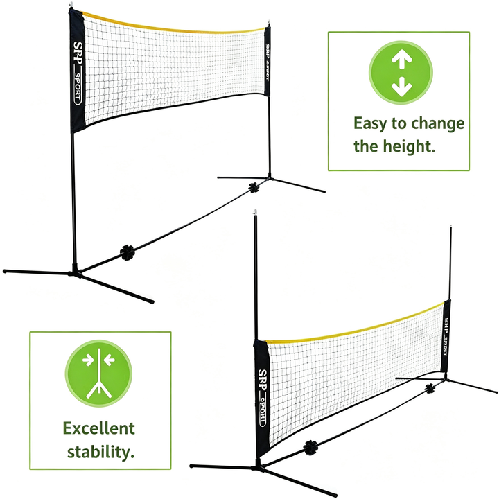 SPPHONEIX Portable Volleyball Badminton Tennis Net With Frame