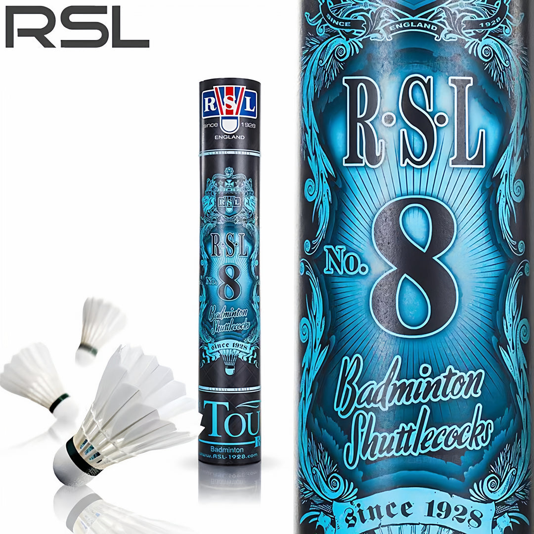 RSL 12 PCS RSL NO.8 Badminton Goose Feather Badminton Shuttlecock