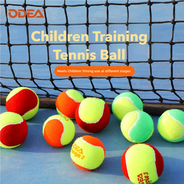 ODEA Stage 2 ORANGE 48 PCS Children Beginners Tennis Balls Low Compression Slower Speed