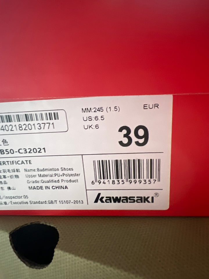 Kawasaki Badminton Shoes K2B50 - C32021 White/red