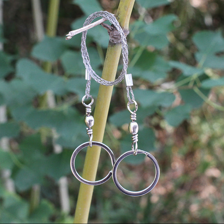 Portable Loop Survival Wire Saw - 4-Strand Steel Chain Saw for Outdoor Emergency (OPP Packaged)