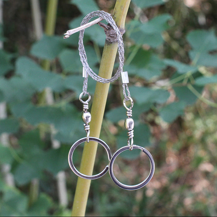 Portable Loop Survival Wire Saw - 4-Strand Steel Chain Saw for Outdoor Emergency (OPP Packaged)