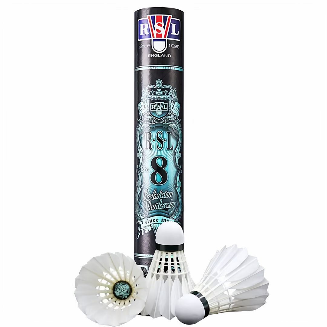 RSL 12 PCS RSL NO.8 Badminton Goose Feather Badminton Shuttlecock