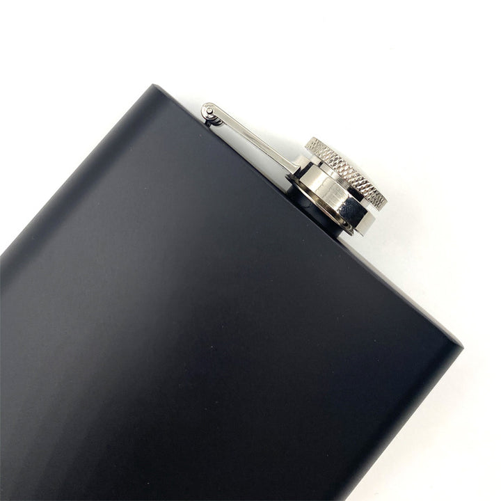 8 oz Black Enamel Stainless Steel Hip Flask - Portable Outdoor Whiskey Flask for Camping & Travel (Wholesale)