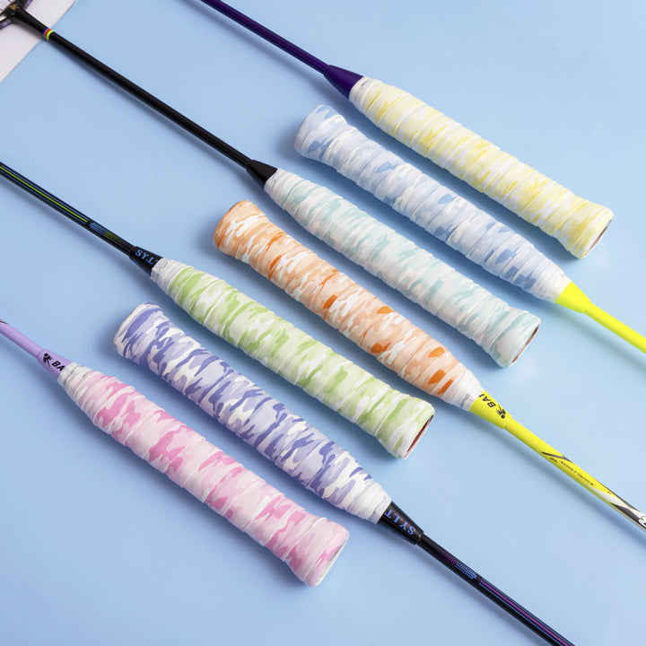 Badminton & Tennis Grip – Camouflage Print, Smooth Surface, Anti-Slip, Sweat-Absorbent, Wear-Resistant