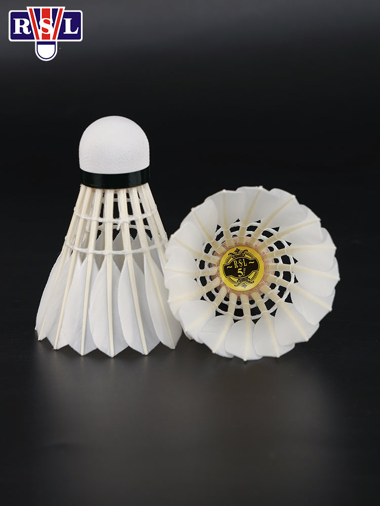 RSL 12 PCS 5 GAME Badminton Goose Feather Badminton Shuttlecock