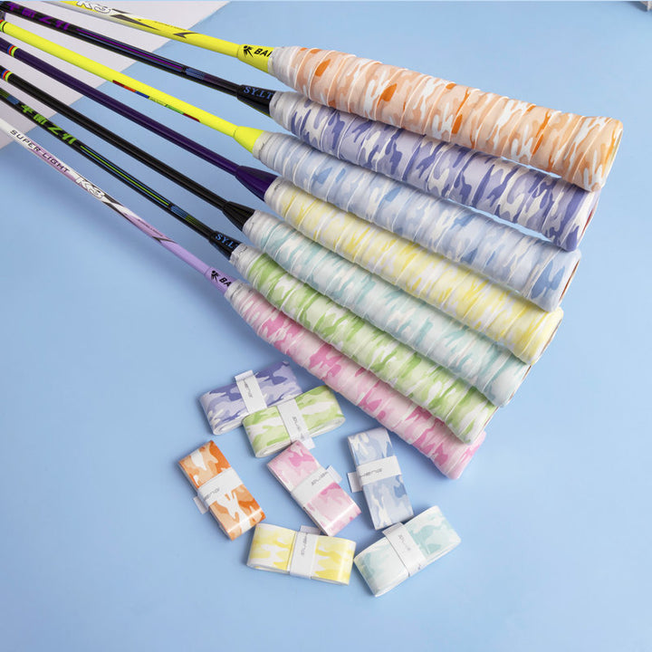 Badminton & Tennis Grip – Camouflage Print, Smooth Surface, Anti-Slip, Sweat-Absorbent, Wear-Resistant