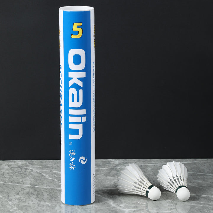 OKALIN 12 PCS AC-5 Badminton Duck Feather Badminton Shuttlecock