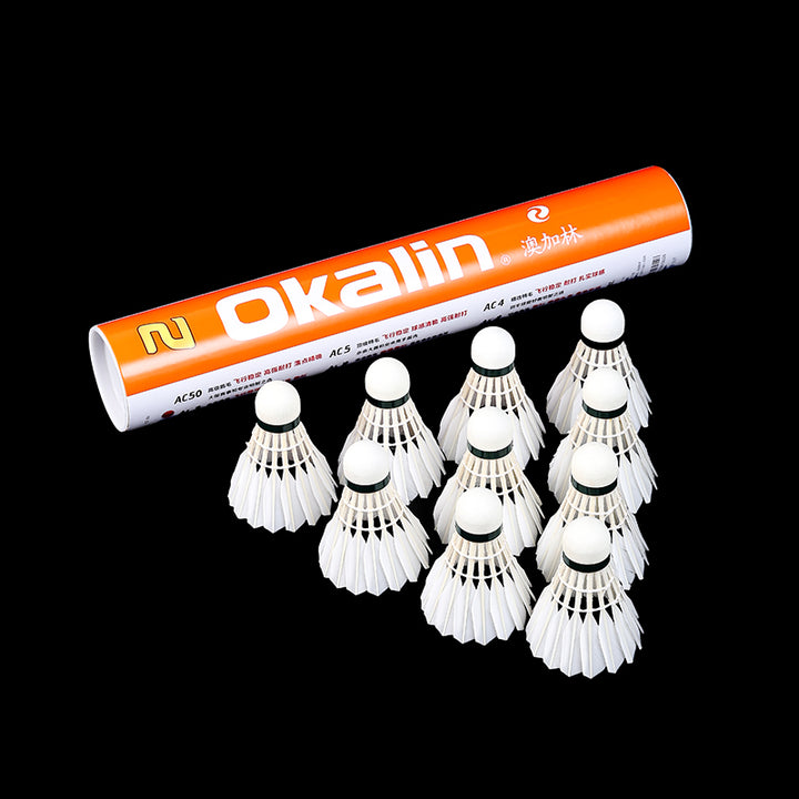 OKALIN 12 PCS AC-2 Badminton Duck Feather Badminton Shuttlecock