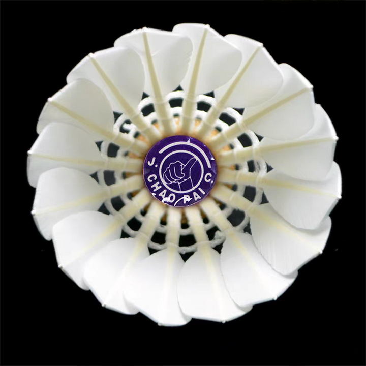 CHAOPAI 12 PCS Purple Chao Pai Goose Feather Badminton Shuttlecock