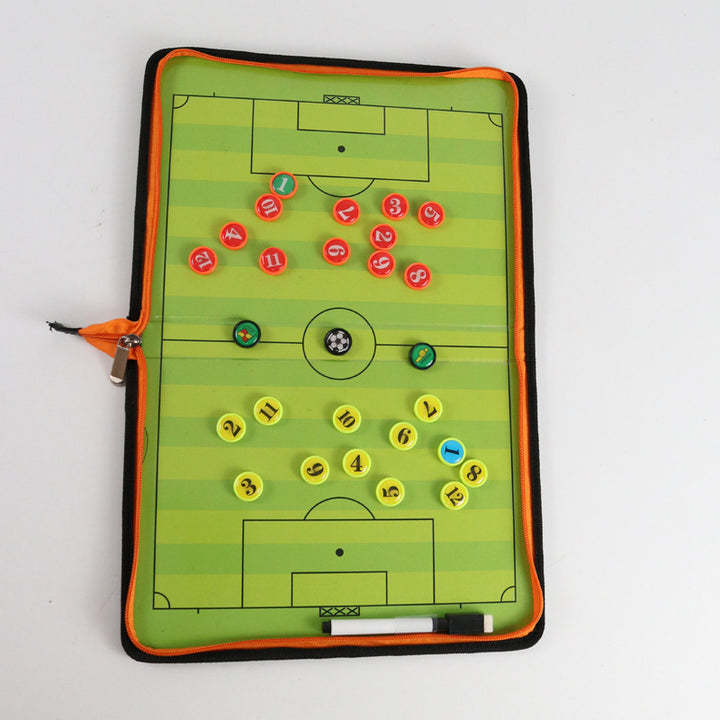 Magnetic Football Coaching Board – Zipper Leather, Portable, Foldable Design