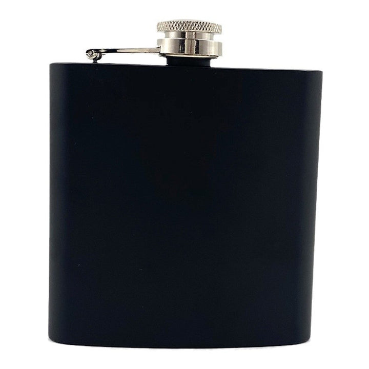 8 oz Black Enamel Stainless Steel Hip Flask - Portable Outdoor Whiskey Flask for Camping & Travel (Wholesale)
