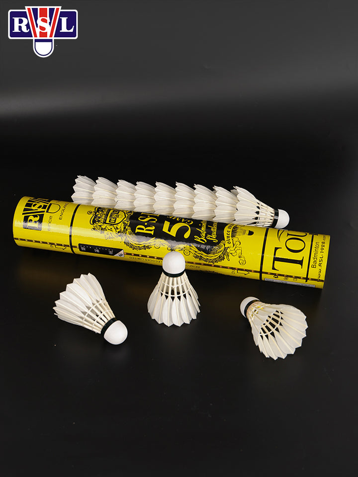 RSL 12 PCS 5 GAME Badminton Goose Feather Badminton Shuttlecock