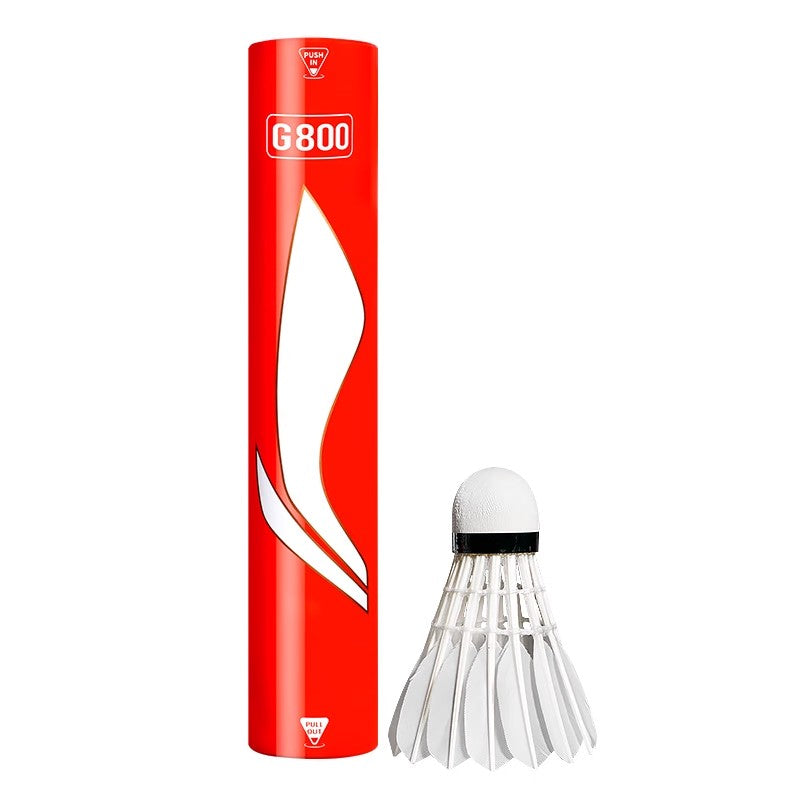 LI NING 12 PCS G800 Badminton Goose Feather Badminton Shuttlecock product image - LI-NING Badminton Shuttlecock