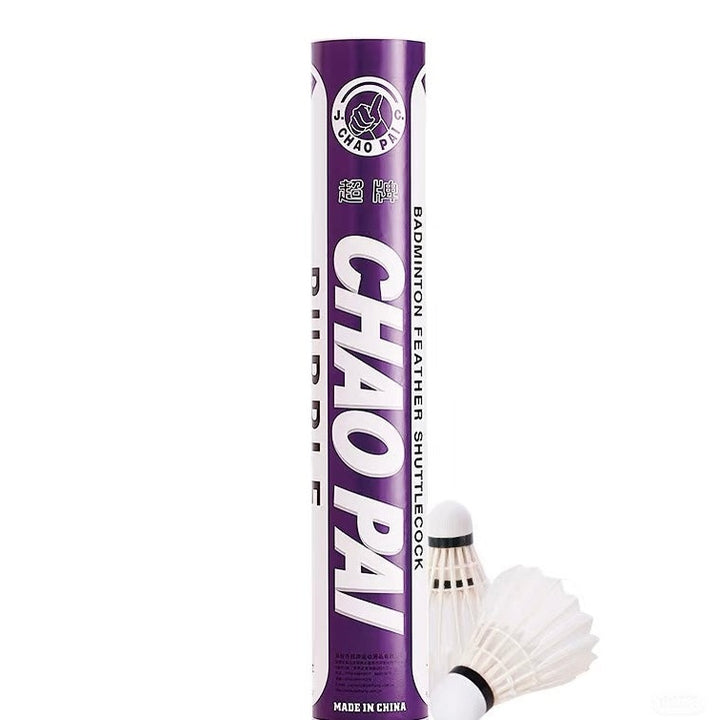 CHAOPAI 12 PCS Purple Chao Pai Goose Feather Badminton Shuttlecock