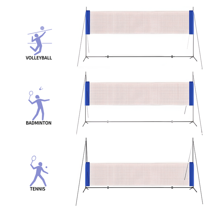 SPPHONEIX Portable Volleyball Badminton Tennis Net With Frame