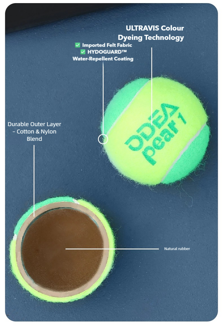 ODEA Stage 2 ORANGE 48 PCS Children Beginners Tennis Balls Low Compression Slower Speed
