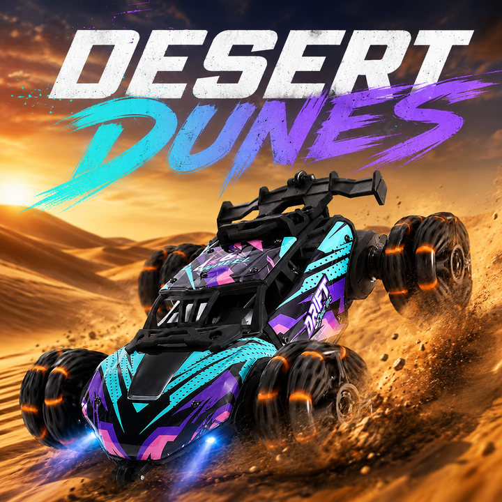 6‑Wheel Transform RC Stunt Car, 2.4G Remote Control Drift Car with Mist Spray LED Light, All‑Terrain Off‑Road Toy for Kids