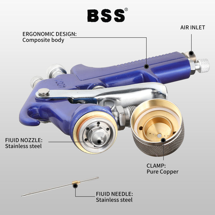 High-Pressure Pneumatic Air Paint Spray Gun – Aluminum Cup, Model 4001