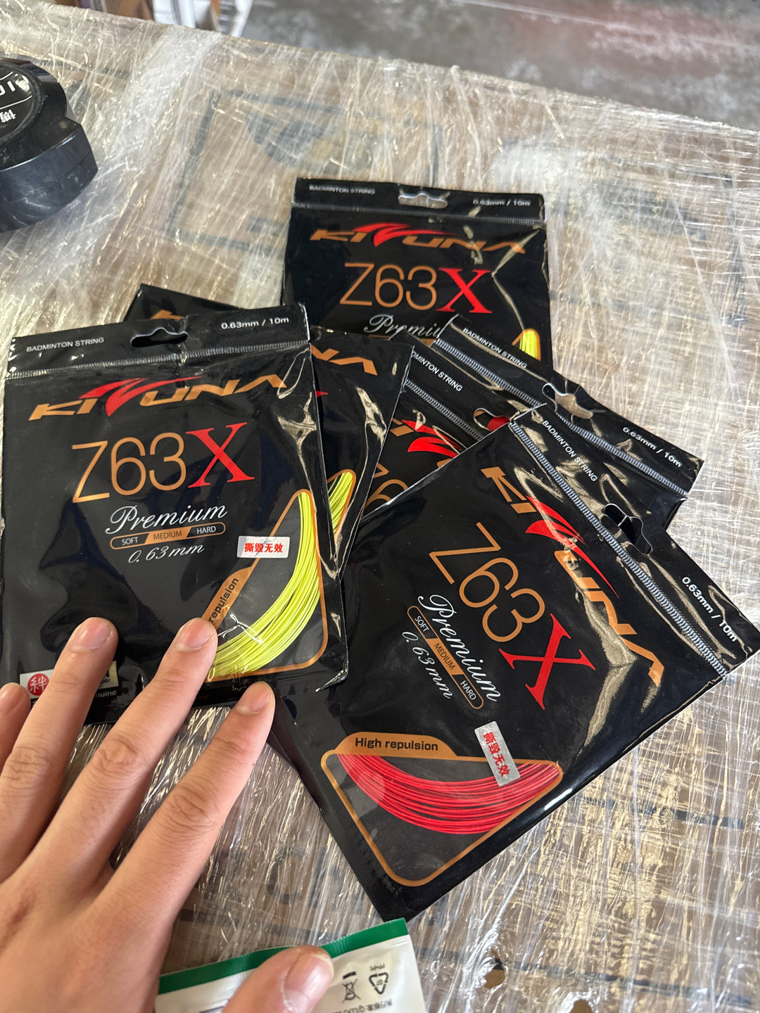 KIZUNA Z63X Premium Gauge – 0.63mm High-Repulsion Badminton String