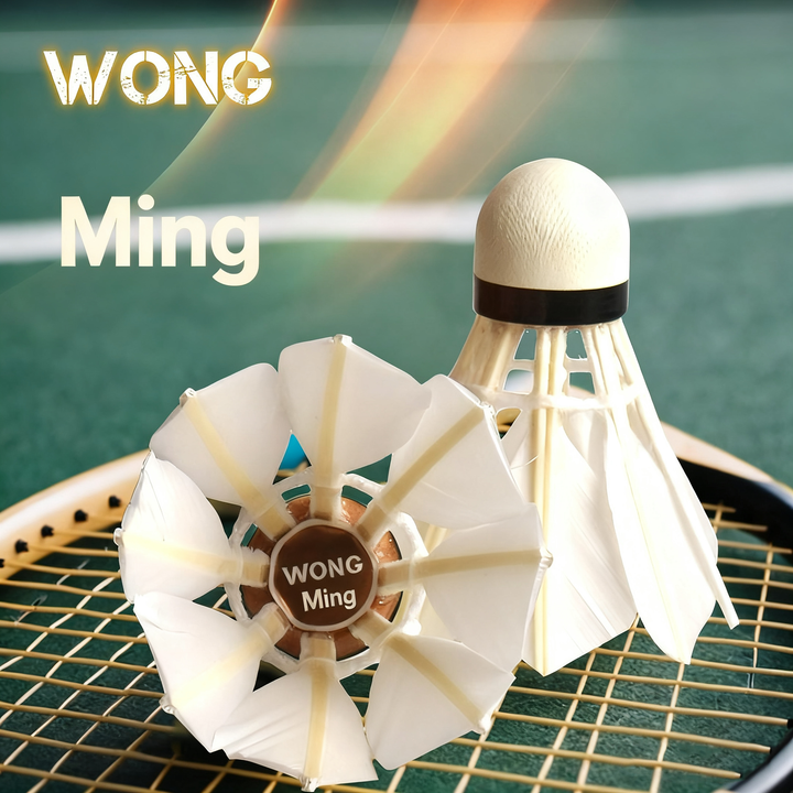 WONG 12 PCS Ming Badminton Duck Feather Badminton Shuttlecock