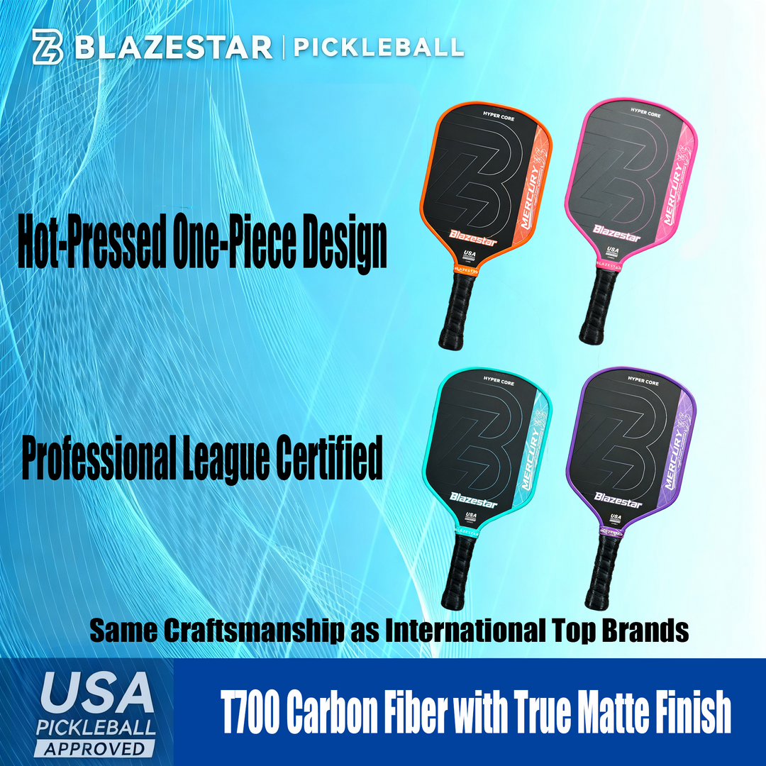 BLAZESTAR Professional Competitive Pickleball Paddle – Hot-Pressed T700 Carbon Fiber
