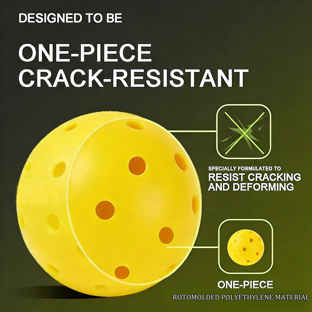 SPP 40-Hole Rotomolded One-Piece Pickleball - Tournament-Grade with Smooth Surface & Uniform Structure