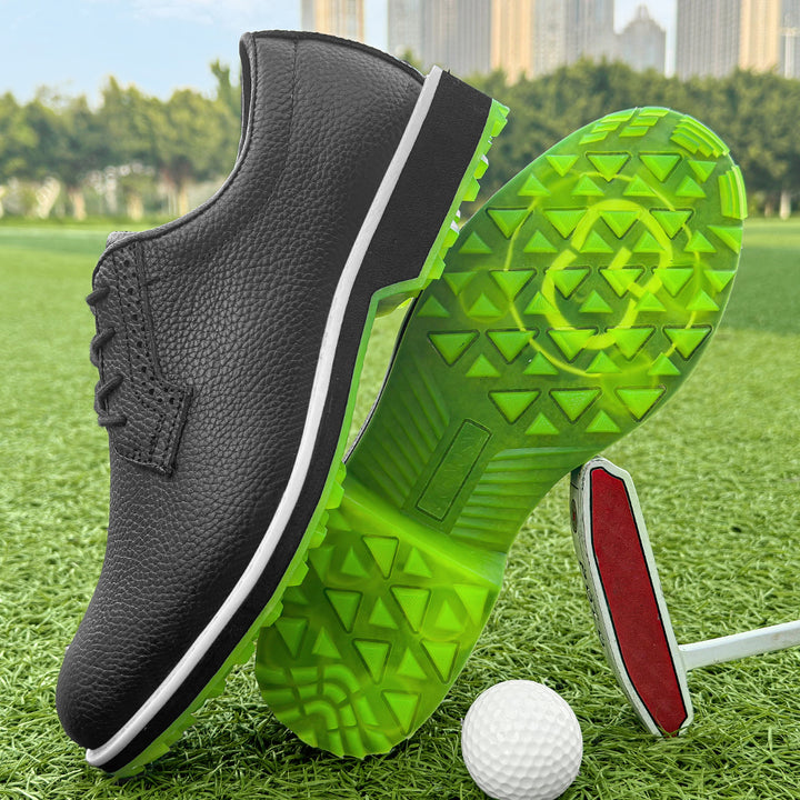 KSOKGOF Professional Waterproof Golf Shoes Outdoor Spiked Golf Footwear Unisex for Men &amp; Women, Black G8005