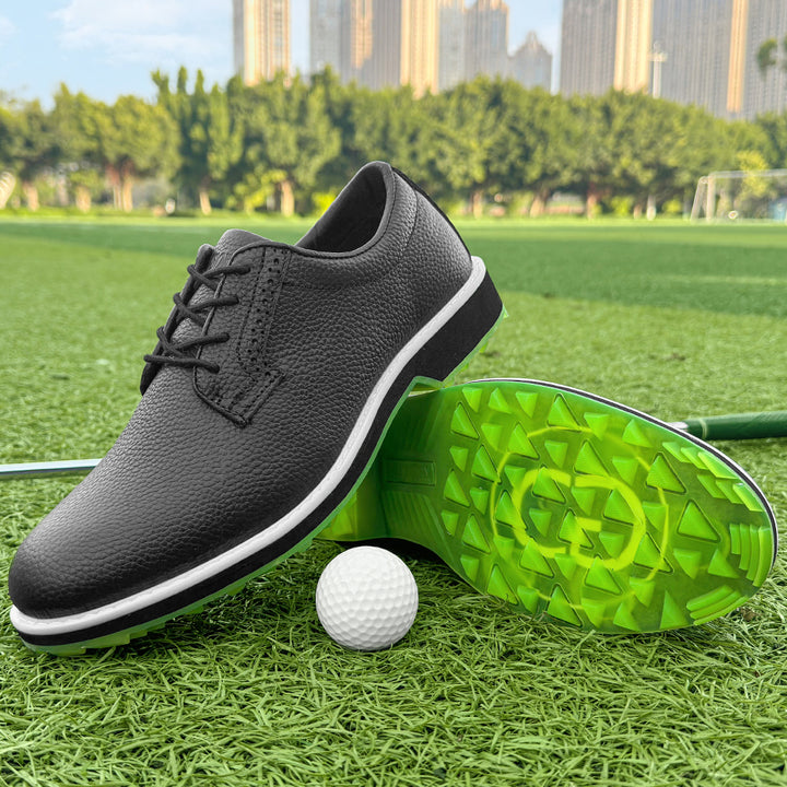 KSOKGOF Professional Waterproof Golf Shoes Outdoor Spiked Golf Footwear Unisex for Men &amp; Women, Black G8005