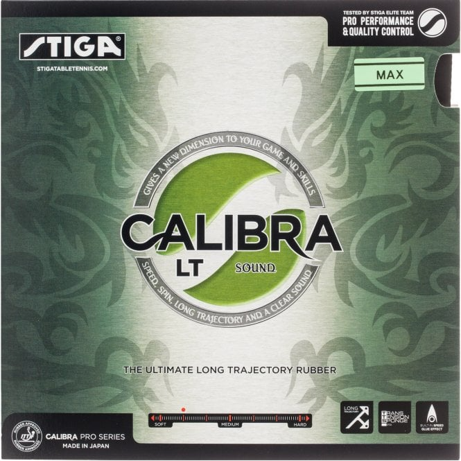 STIGA CALIBRA LT SOUND Table Tennis Rubber Non-tacky (Made in Japan) - Black product image - STIGA table tennis rubber